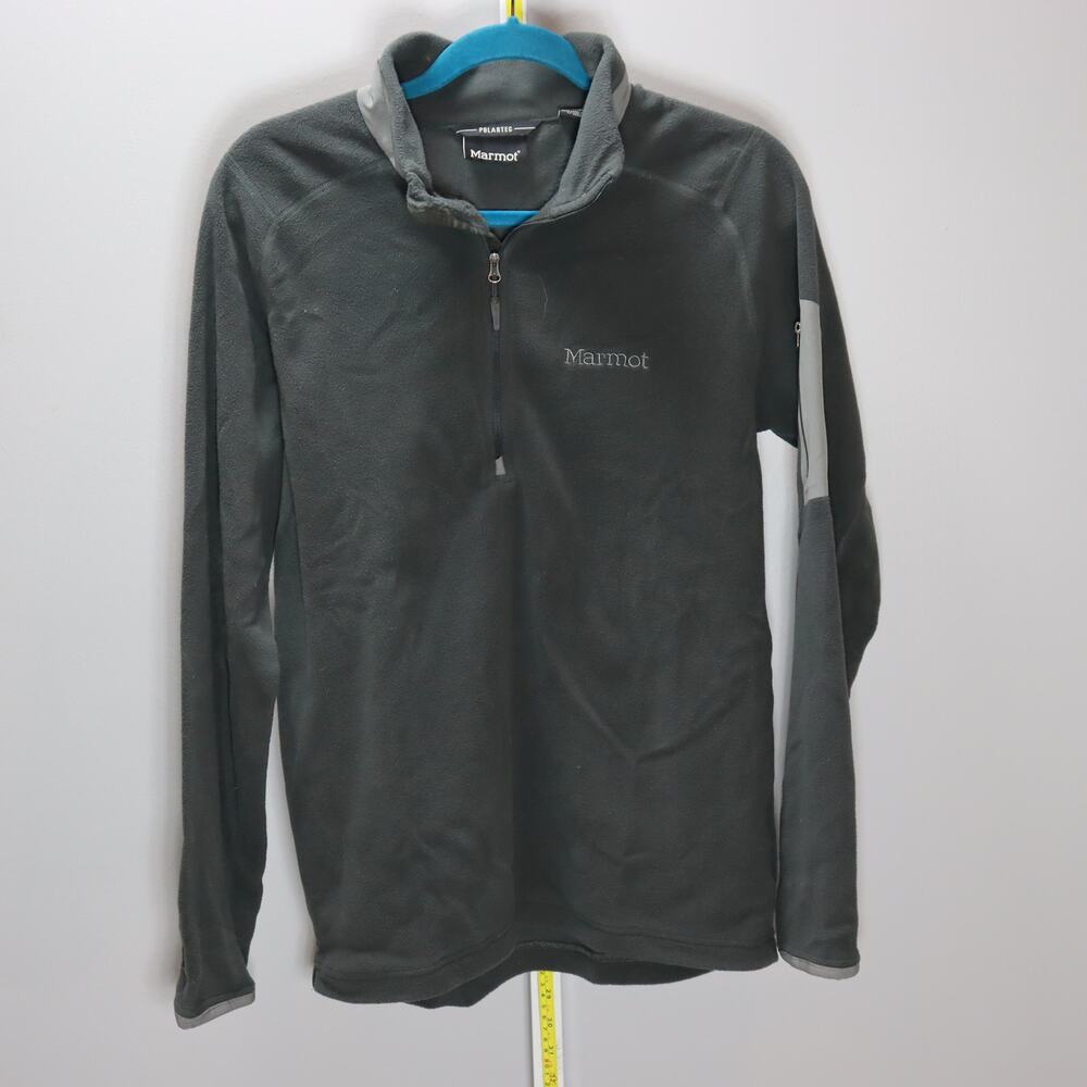 Marmot Polartec Quarter-Zip Fleece Pullover Dark Gray Size M‎